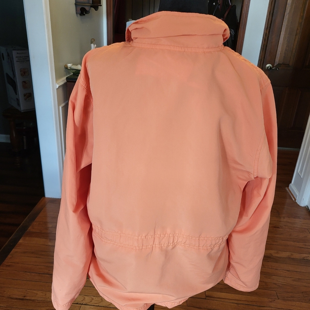 Orange Gray Lightweight Windbreaker Anorak Jacket Sz L Gorpcore Activewear - Picture 7 of 8